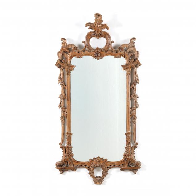 ROCOCO STYLE CARVED WOOD WALL MIRROR 2f0ab4