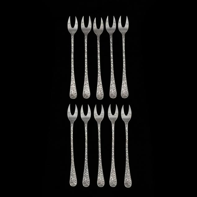 SET OF TEN TIFFANY CO FLORAL 1884 2f0b51