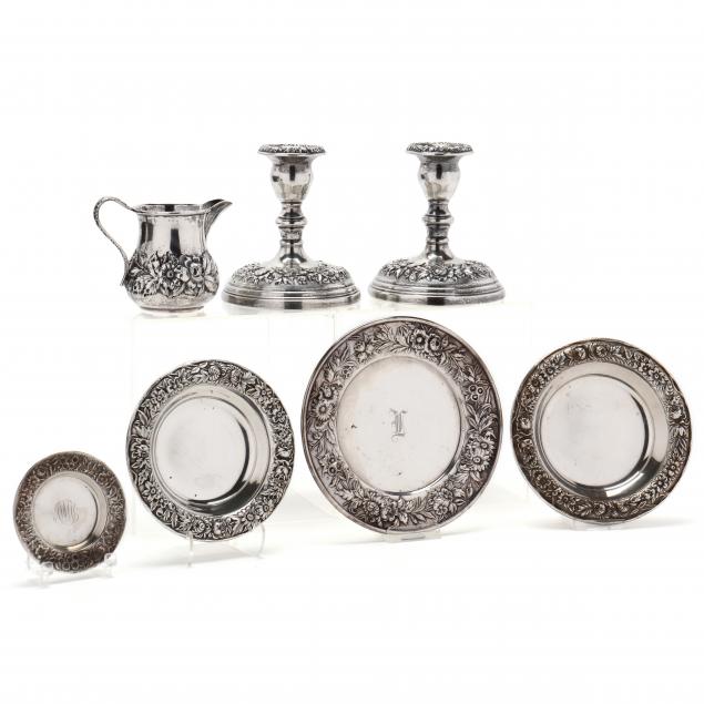 SEVEN PIECES OF S. KIRK & SON STERLING