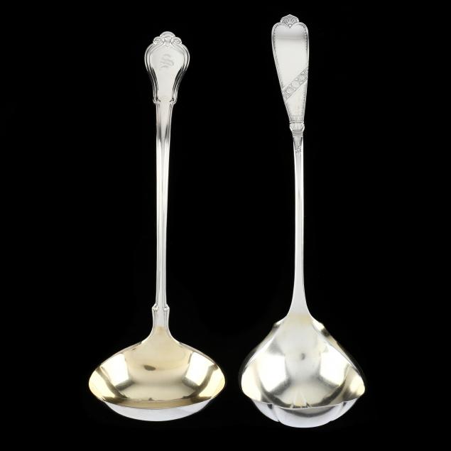 TWO AMERICAN STERLING SILVER LADLES 2f0bb9