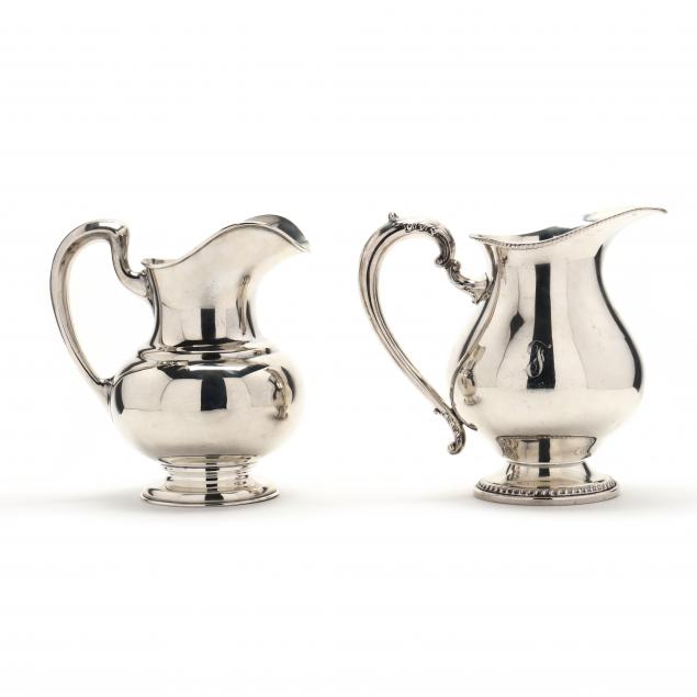 TWO AMERICAN STERLING SILVER PITCHERS 2f0bc2