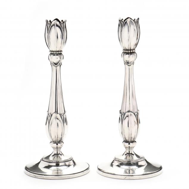 A PAIR OF STERLING SILVER TULIP 2f0be7