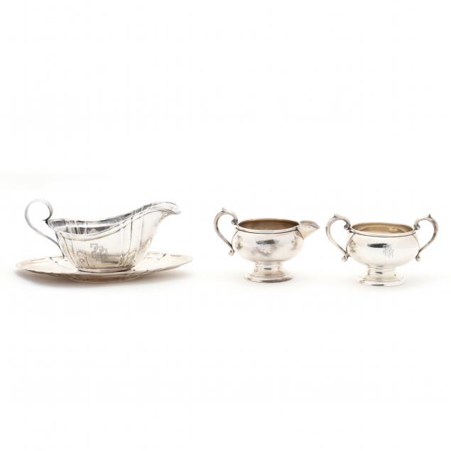 FOUR AMERICAN STERLING SILVER TABLEWARE 2f0c08