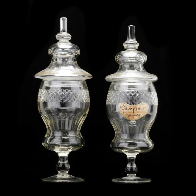 PAIR OF CUT GLASS COVERED SWEET 2f0c67