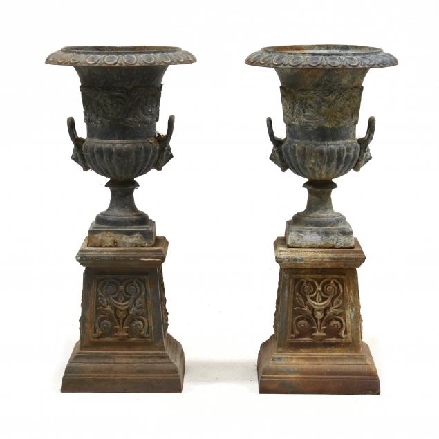 PAIR OF CLASSICAL STYLE CAST IRON