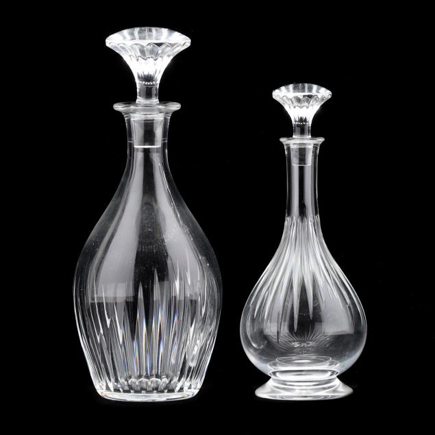 TWO BACCARAT CRYSTAL MASSENA DECANTERS 2f0cfe