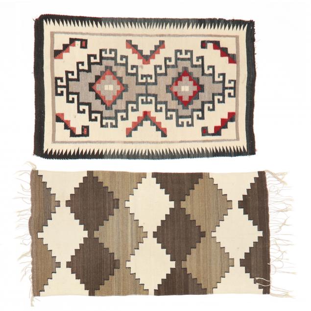 TWO NAVAJO RUGS The first with