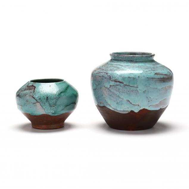 JUGTOWN POTTERY NC TWO CHINESE 2f0d8f