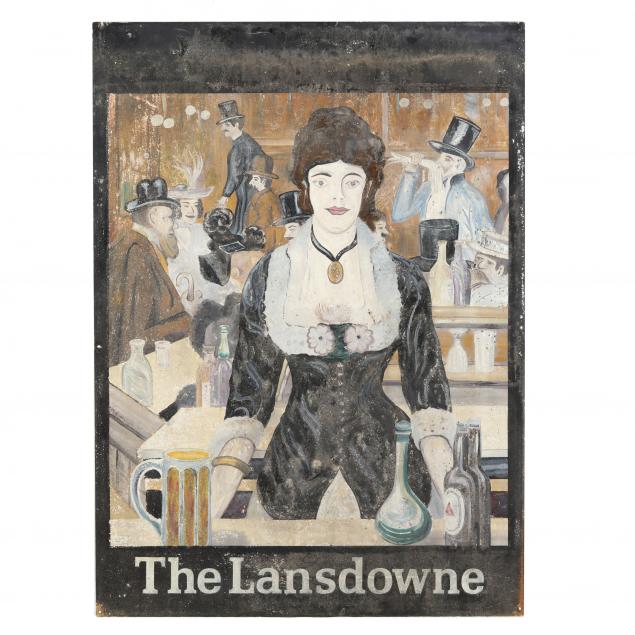 THE LANSDOWNE PUB SIGN Late 20th
