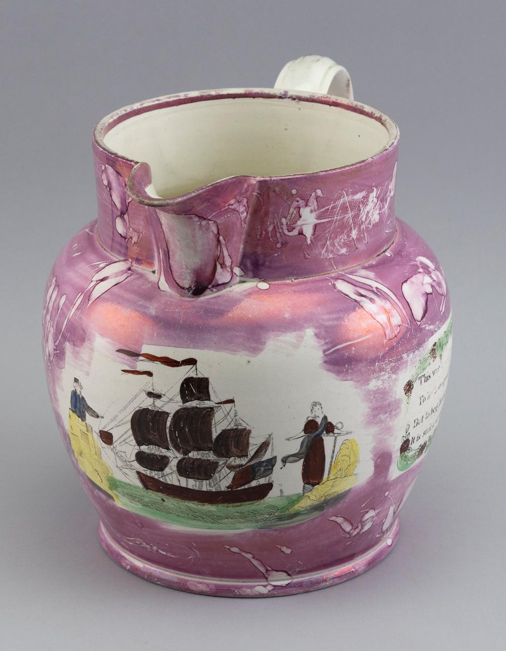 LARGE SUNDERLAND LUSTRE PITCHER 2f0e95