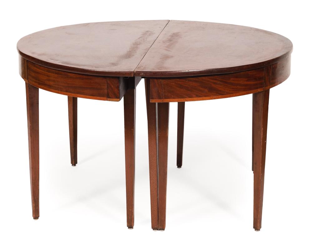 FEDERAL TWO-PART DINING TABLE CIRCA
