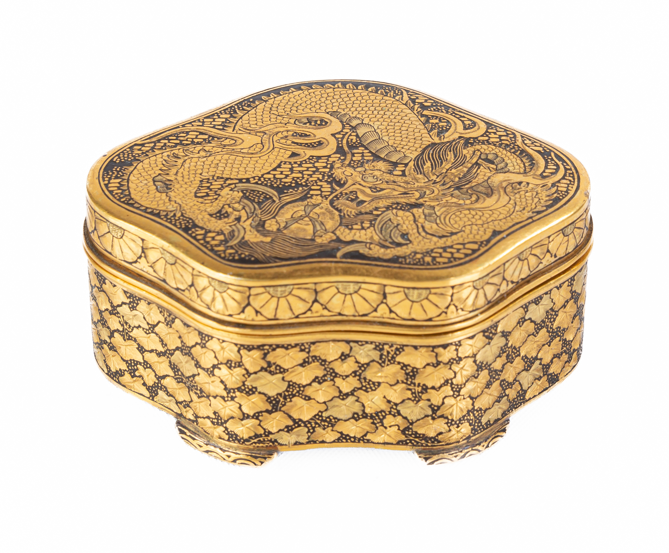 JAPANESE MIXED METAL COVERED BOX Circa