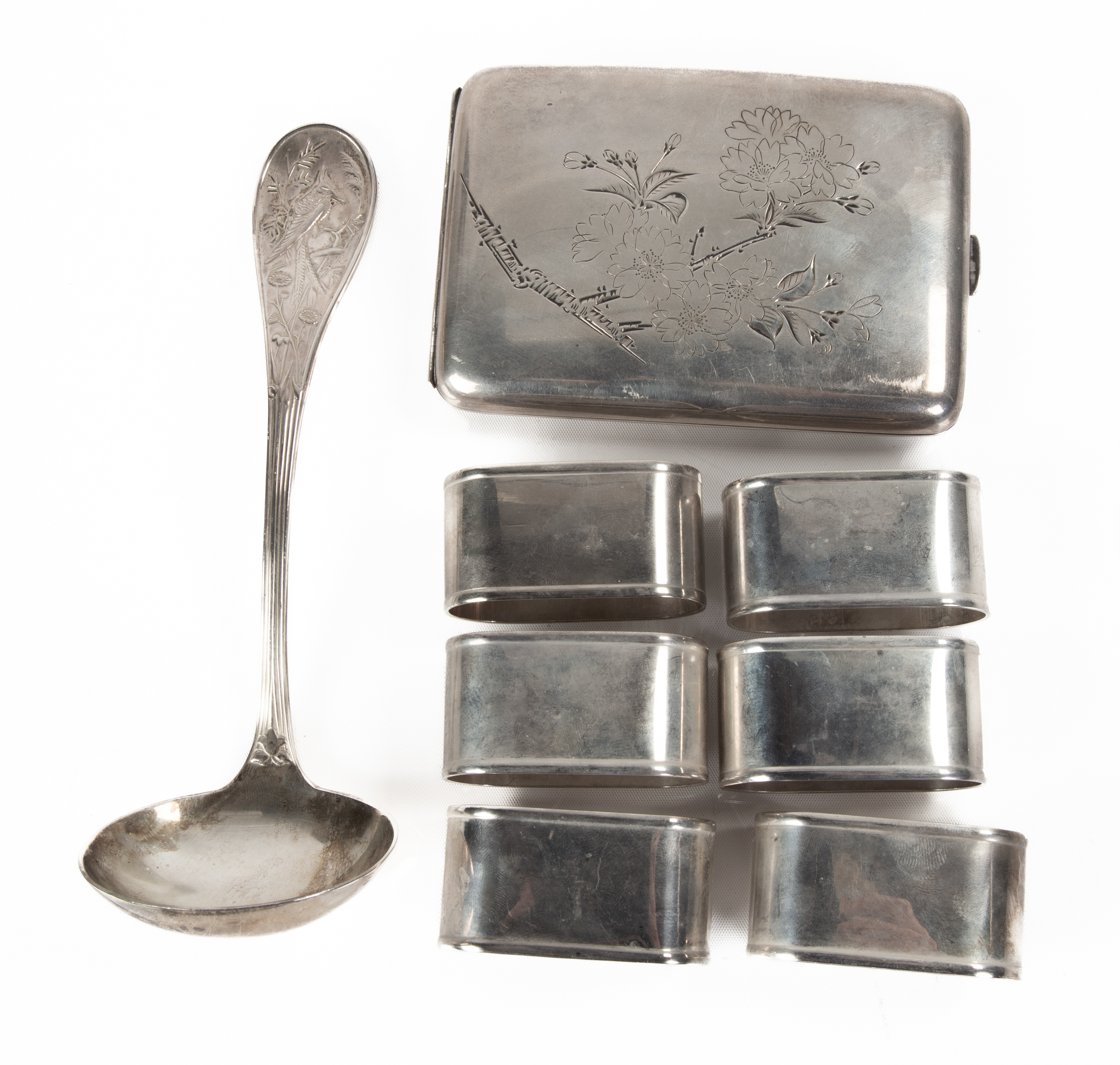 GROUP OF STERLING PIECES Includes