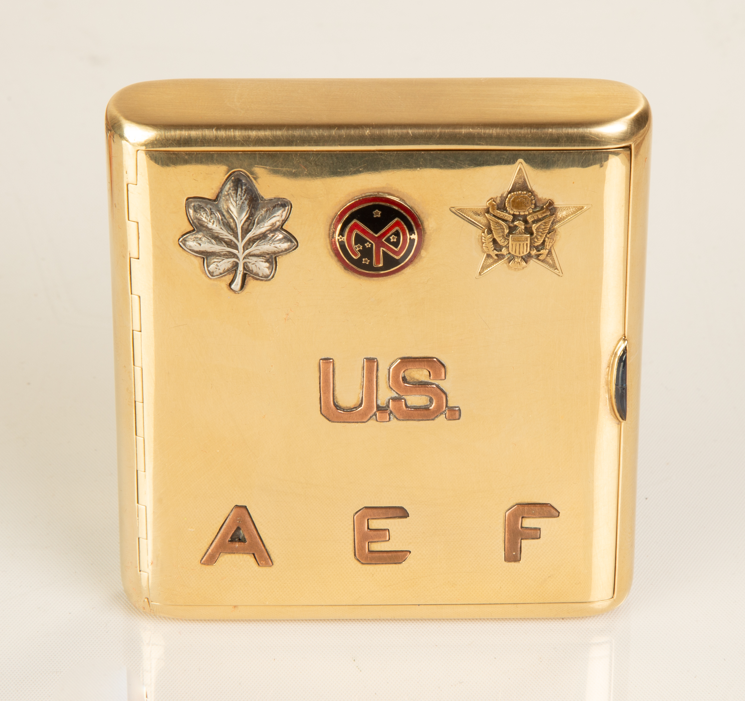 14K GOLD MILITARY BOX Engraved 2f36f1