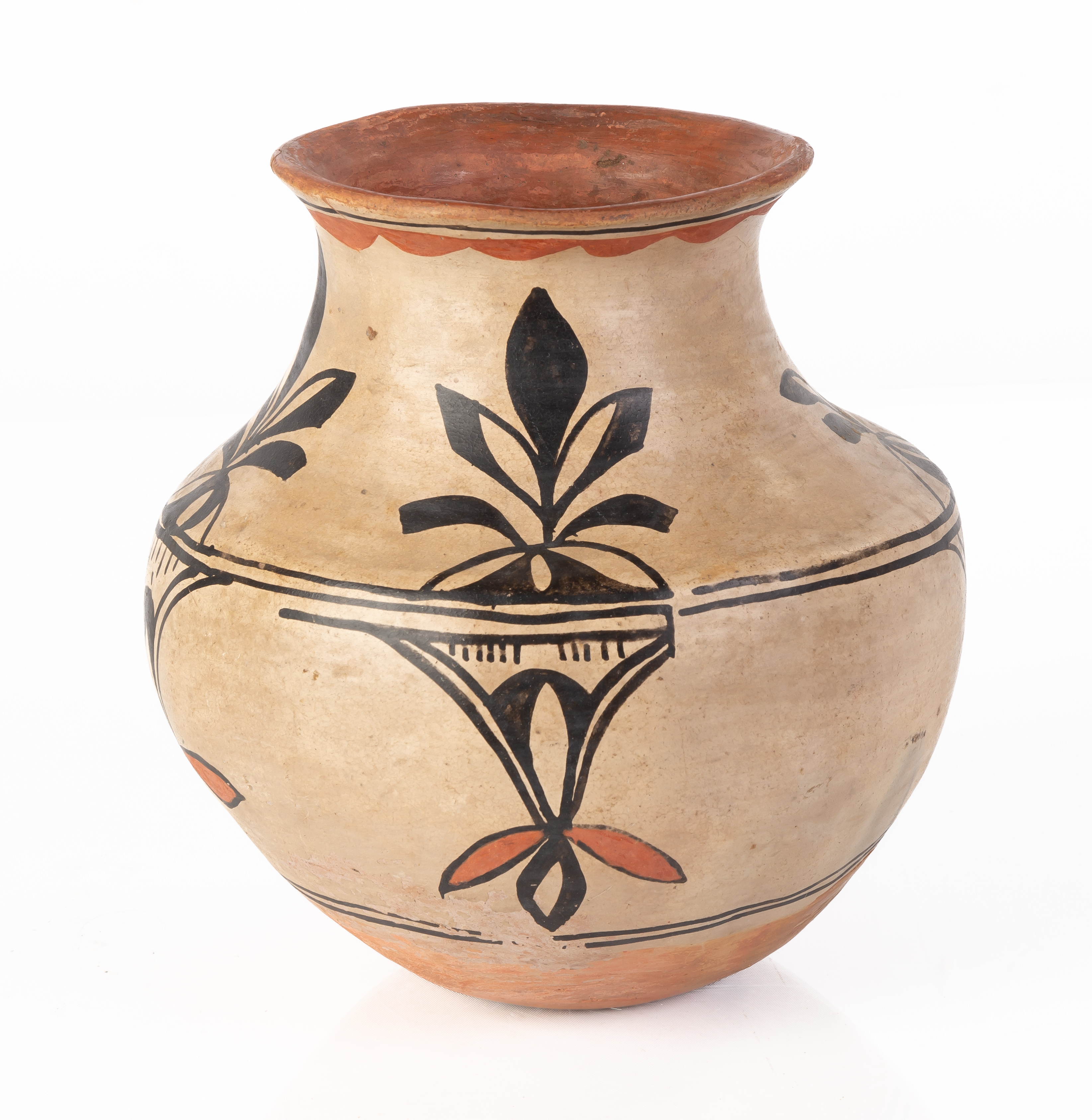 NATIVE AMERICAN DECORATED POT Early