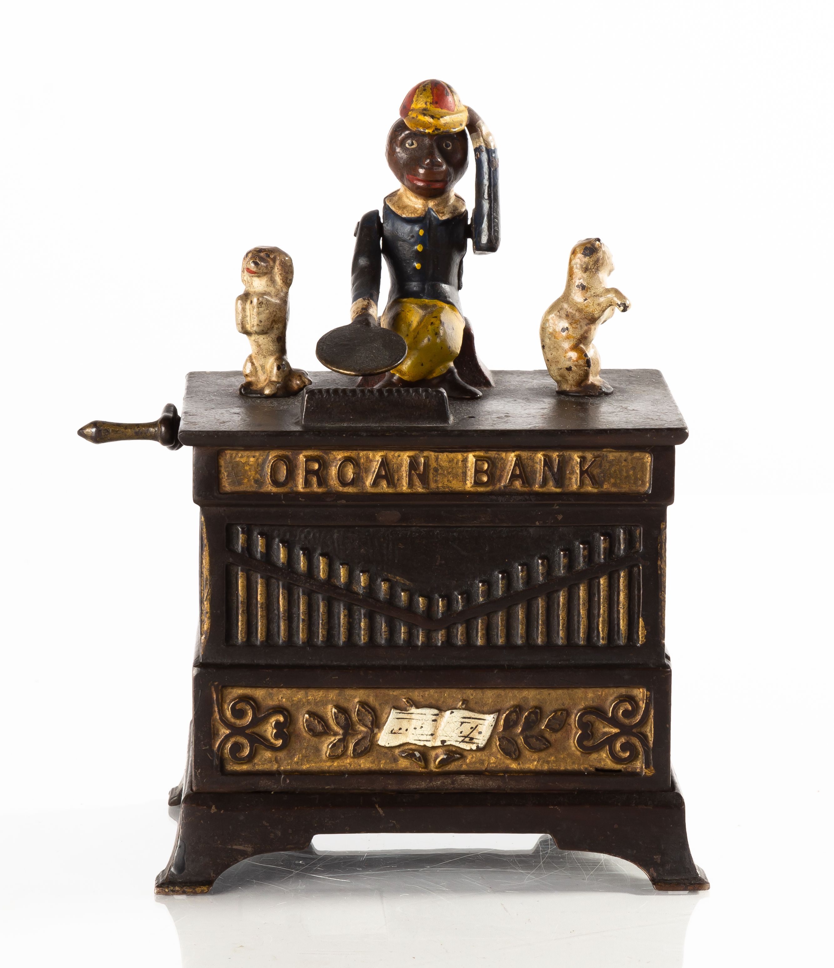 CAST IRON ORGAN GRINDER BANK 19th century.