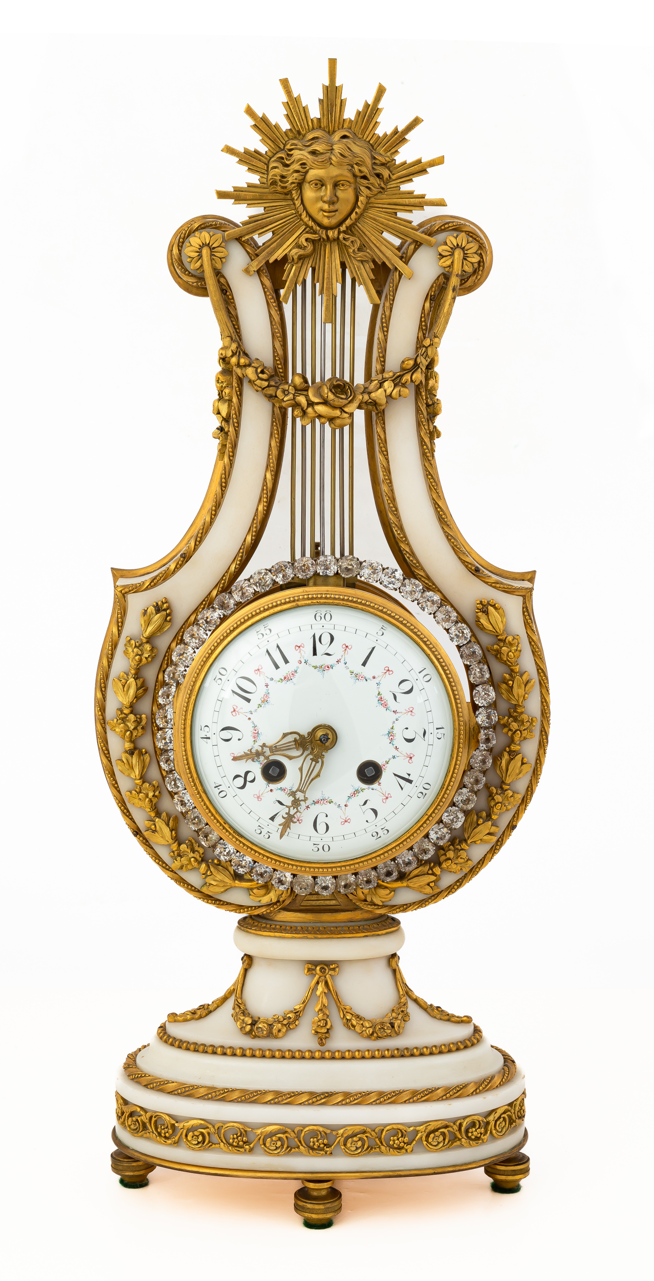 19TH CENTURY FRENCH LYRE SHELF CLOCK