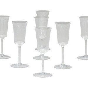 Seven Baccarat Brantome Water Goblets 20th 2f3874