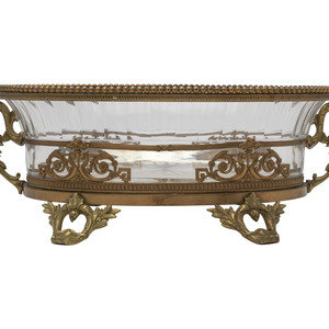 A French Bronze and Cut Glass Footed 2f3877