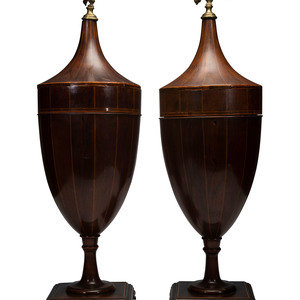 A Pair of George III Style Satinwood Inlaid 2f3879