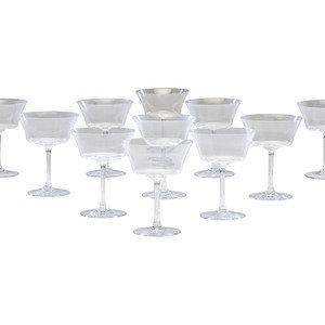 Eleven Baccarat Champagne Coupes 20th 2f3872