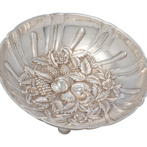 An American Silver Repoussé Footed