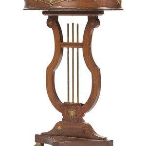 An Empire-Style Mahogany Lyre-Base