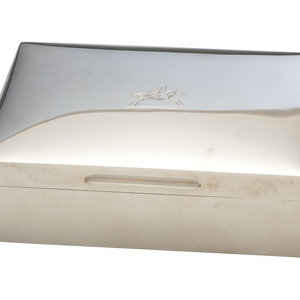 An English Silver Cigarette Box