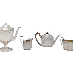 A George III Silver Assembled Four-Piece