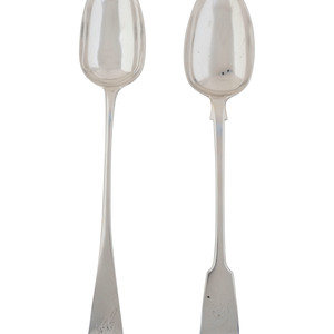 Two Victorian Silver Serving Spoons Reid 2f38e3