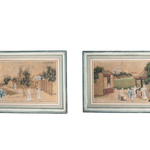 Two Chinese Gouache Paintings 19th 2f390a