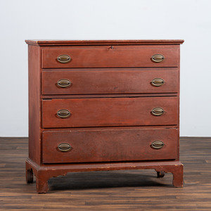 A Chippendale Red Painted Pine 2f3917