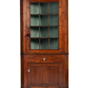 A Federal Walnut Corner Cupboard 19th 2f392a