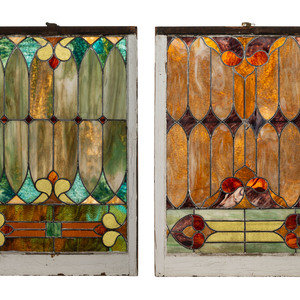 Two American Stained Glass Window