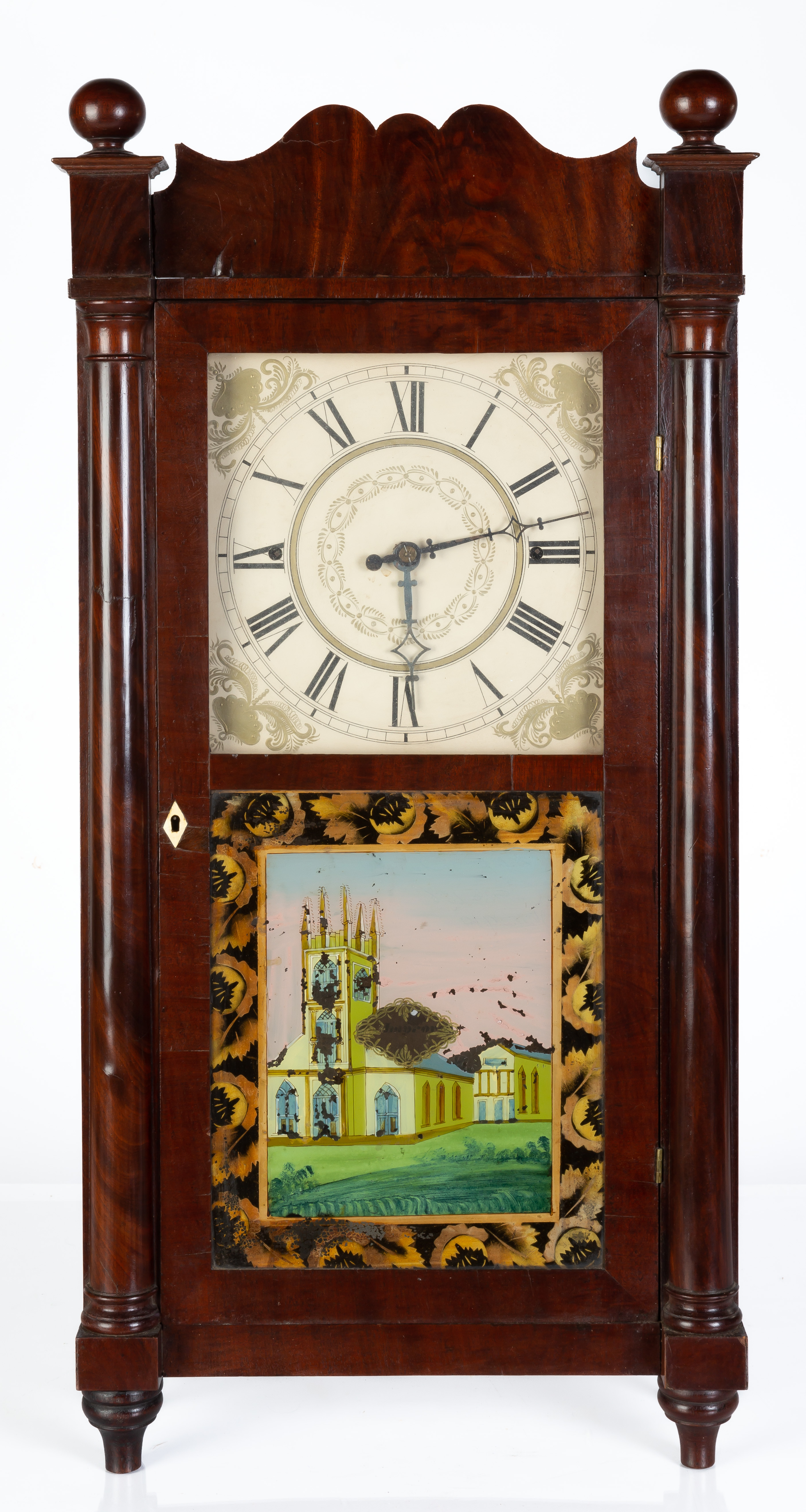 RODNEY BRACE SHELF CLOCK Mahogany