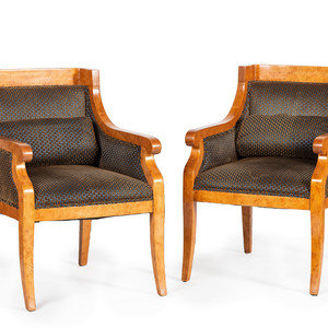 A Pair of Biedermeier Burlwood 2f399a