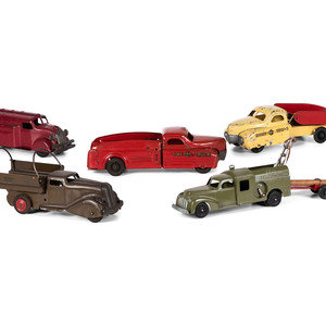 Five Pressed Steel Toy Vehicles American  2f39be