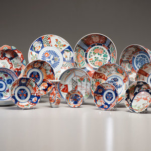 Thirteen Pieces of Imari Porcelain