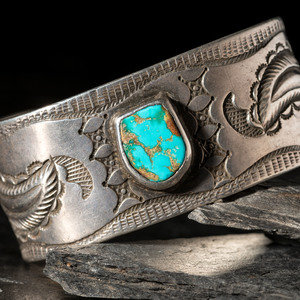 Early Navajo Ingot Silver and Turquoise 2f493f