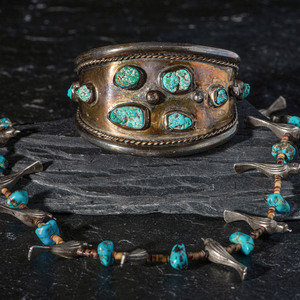 Navajo Silver and Turquoise Cuff 2f4987