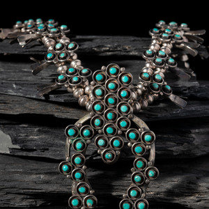 Navajo Silver and Petit Point Turquoise 2f4989