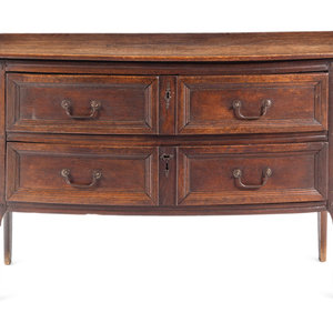 An Italian Oak Bow Front Chest 2f4a0e