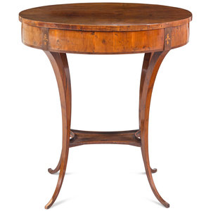 A Biedermeier Burlwood Side Table
Second