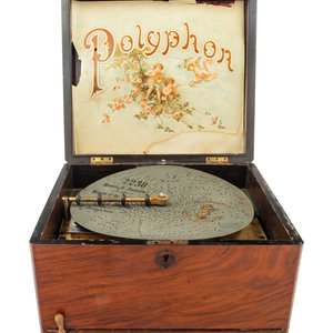 A Polyphon Disk Music Box German  2f4a22