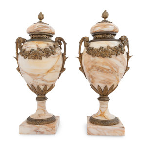 A Pair of Gilt Bronze Mounted Marble 2f4a30