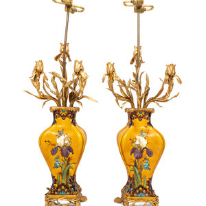 A Pair of Continental Gilt Metal