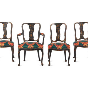 A Set of Four George II Style Black