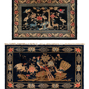 Two Chinese Wool Rugs 20th Century Larger  2f4aa9