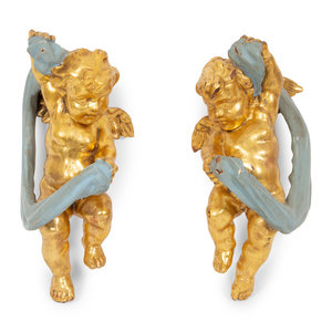 A Pair of Italian Giltwood and