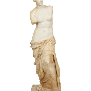 A Plaster Sculpture of Venus de